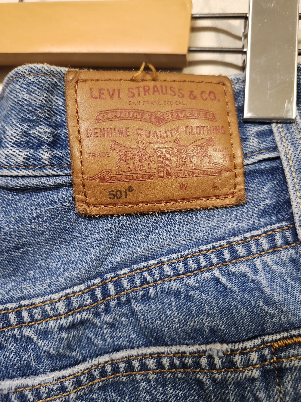 Levi's 501 Blue Denim Distressed Women's Shorts